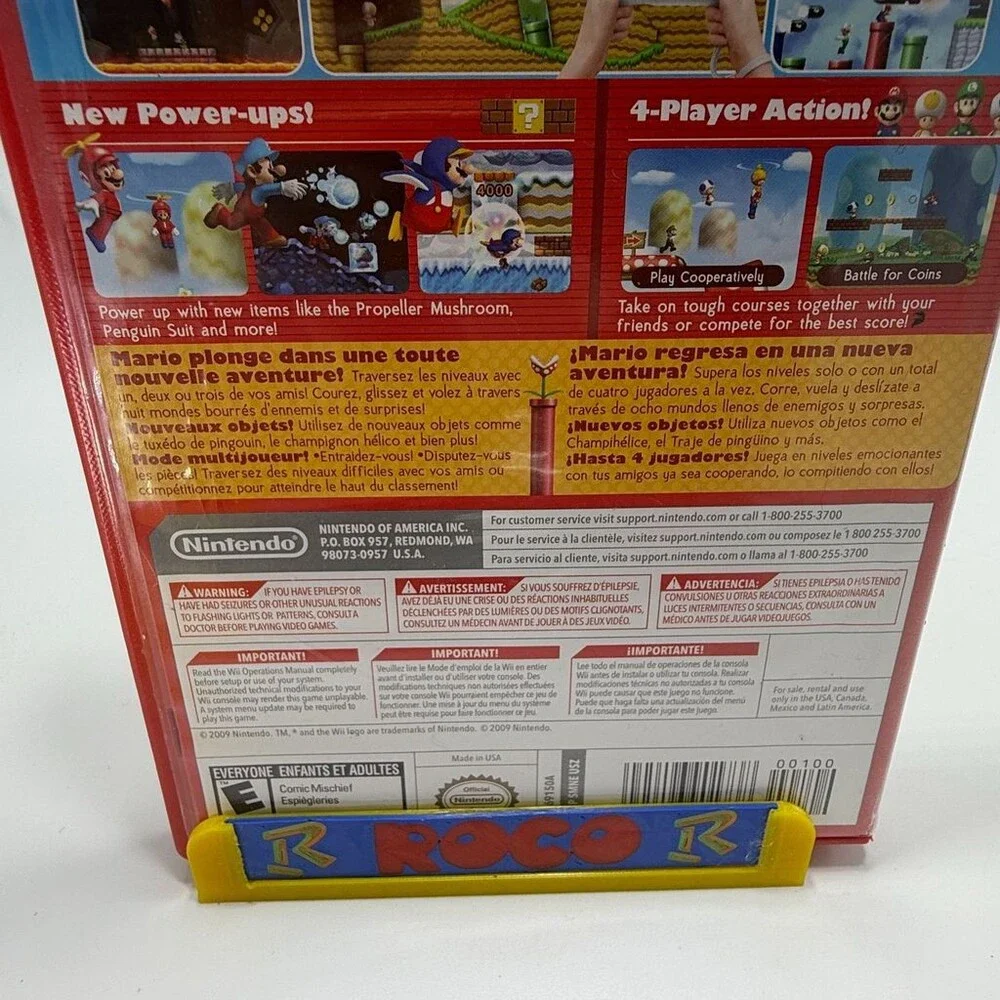 New Super Mario Bros. Wii (Nintendo Wii, 2009) Complete W/ Manual